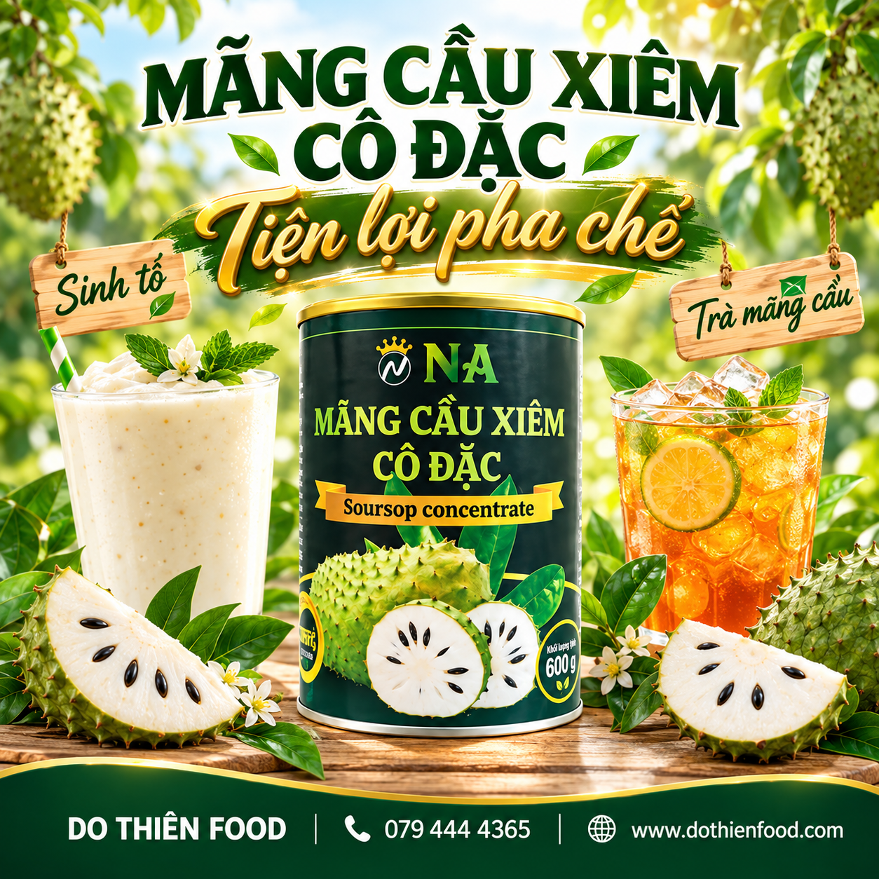 NA - Mãng cầu xiêm cô đặc ( vẫn còn từng múi mãng cầu xiêm bên trong)