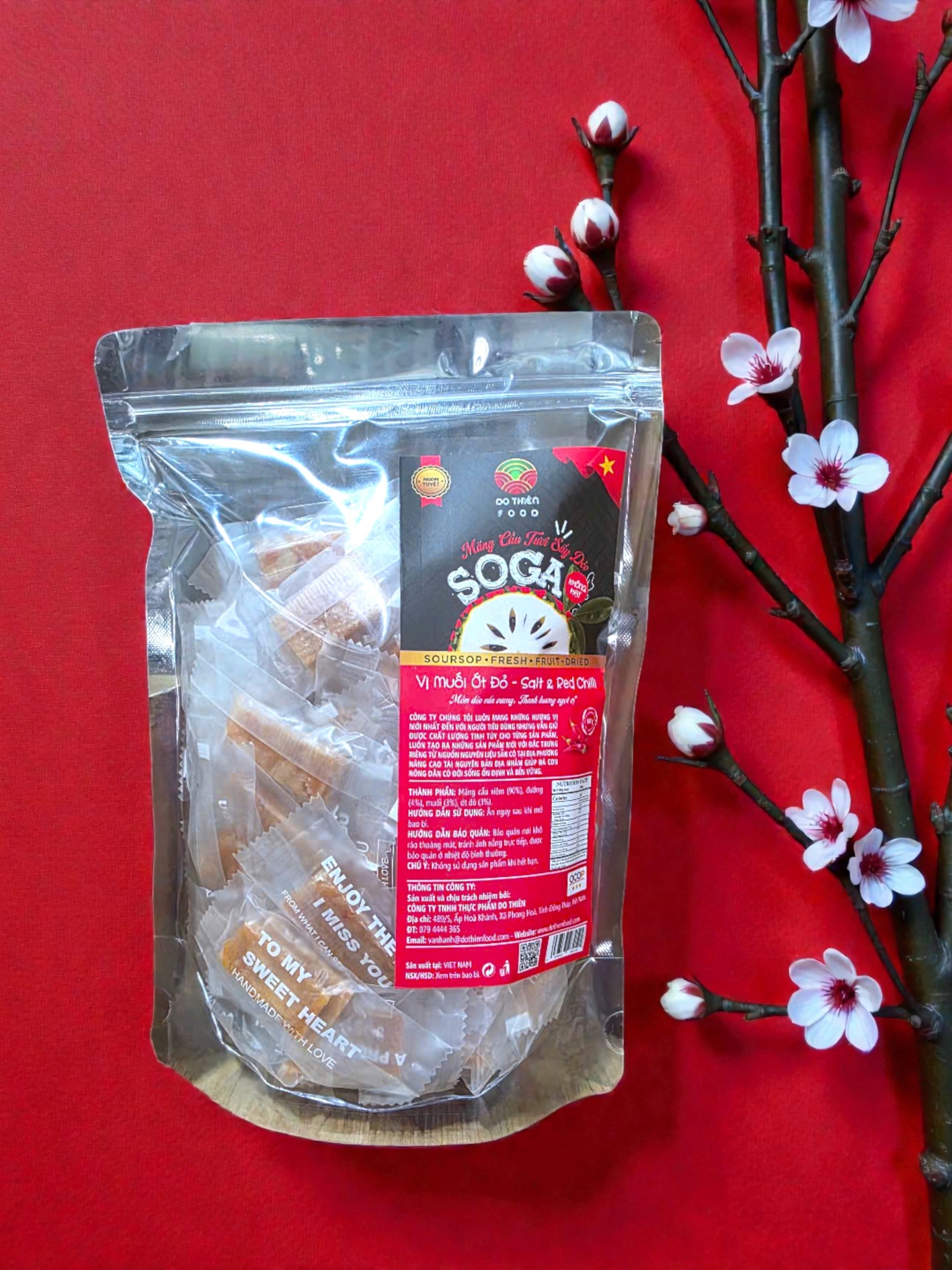 SOGA - Mãng cầu tươi sấy dẻo, vị muối ớt đỏ 