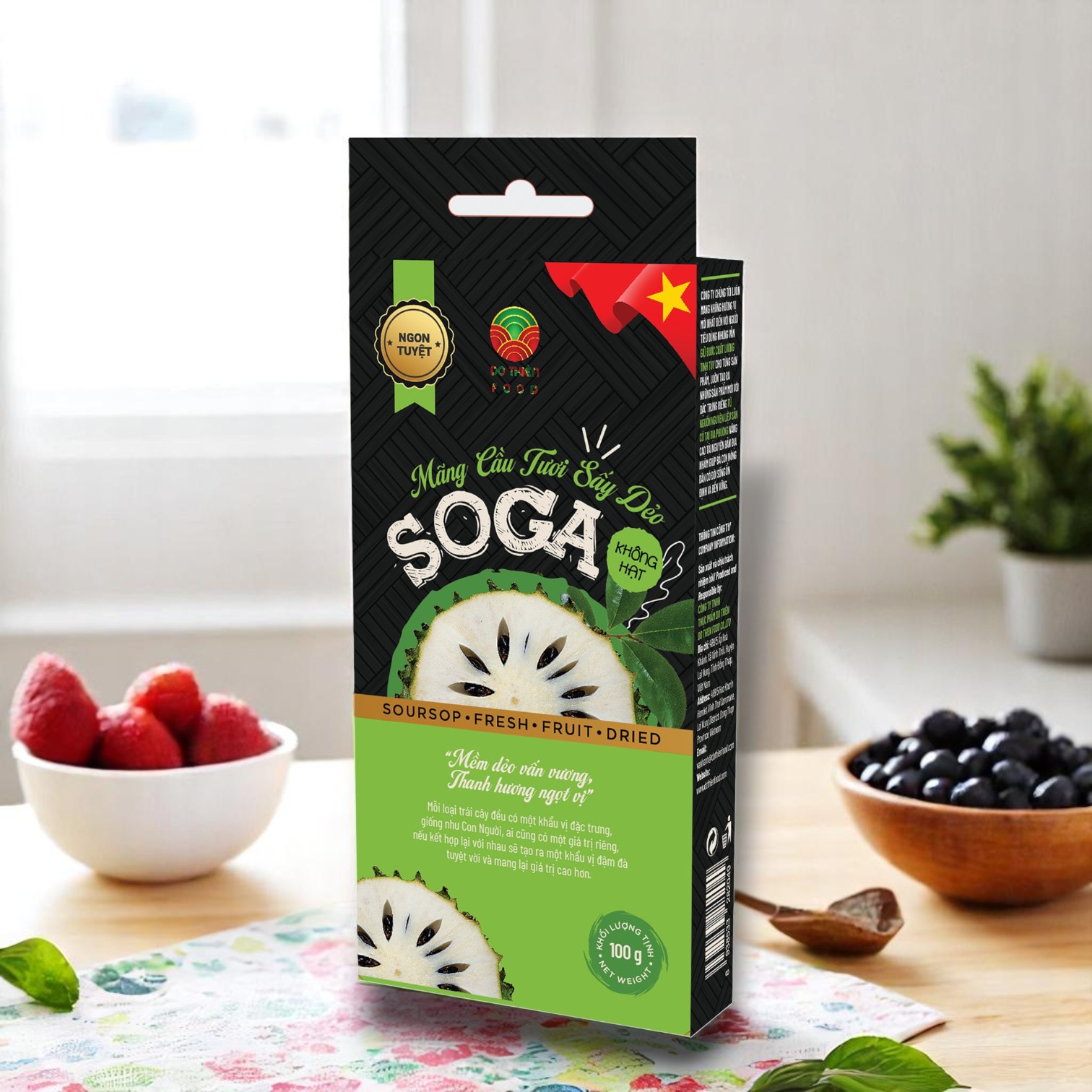SOGA-Mãng cầu tươi sấy dẻo,vị truyền thống 